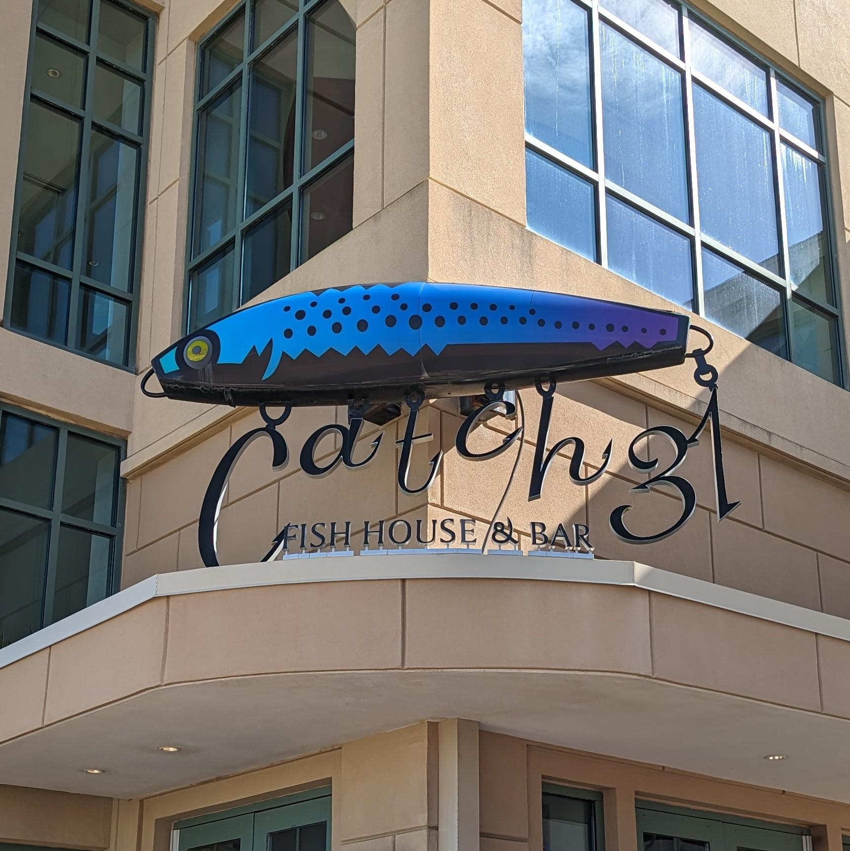 Seafood restaurant sign