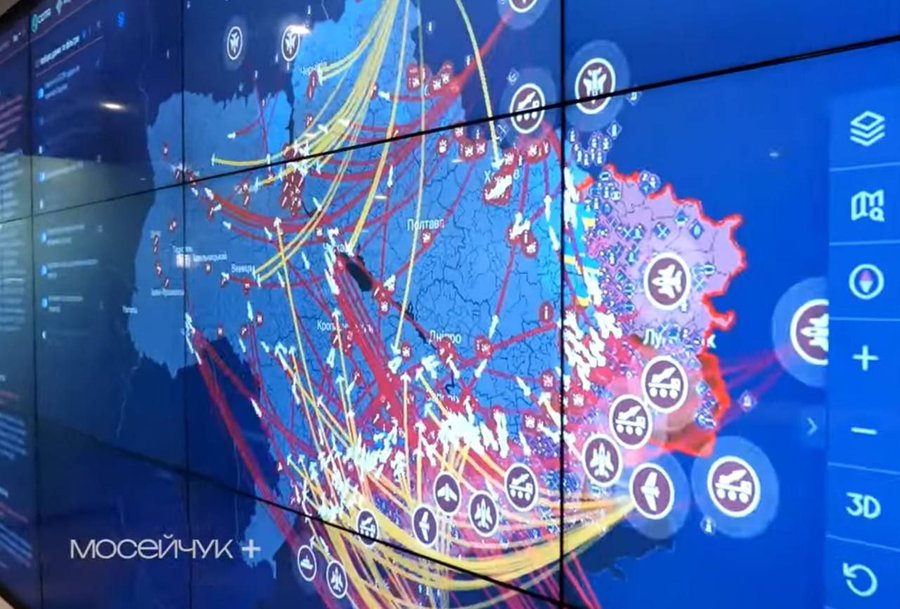 This air defense map of incoming Russian strikes on Ukraine from 2/24/2022