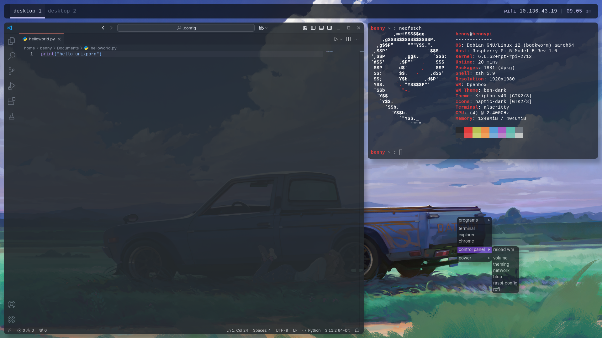 [openbox] first attempt at ricing linux | Scrolller