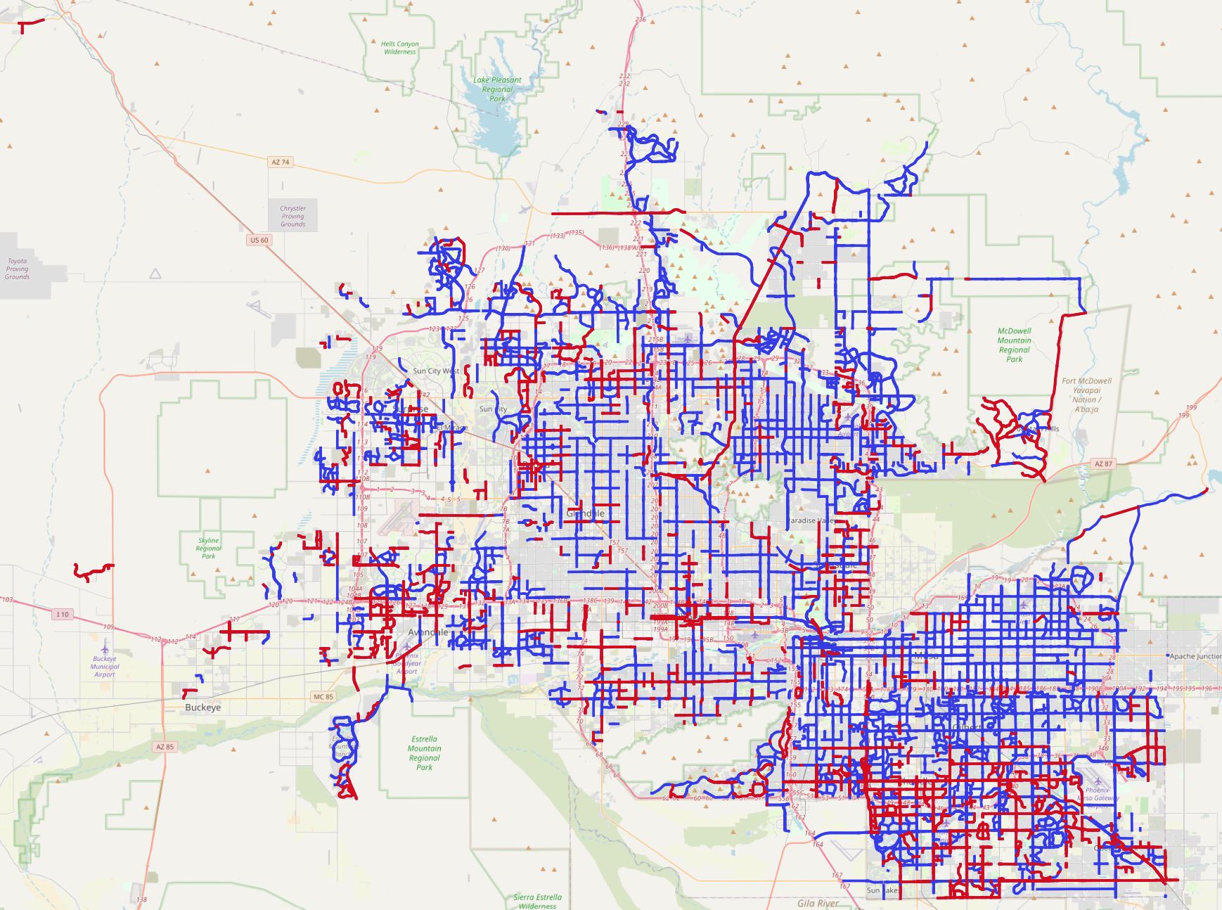 Mcdot Map Update: I finished editing all the Maricopa County bike lanes on ...