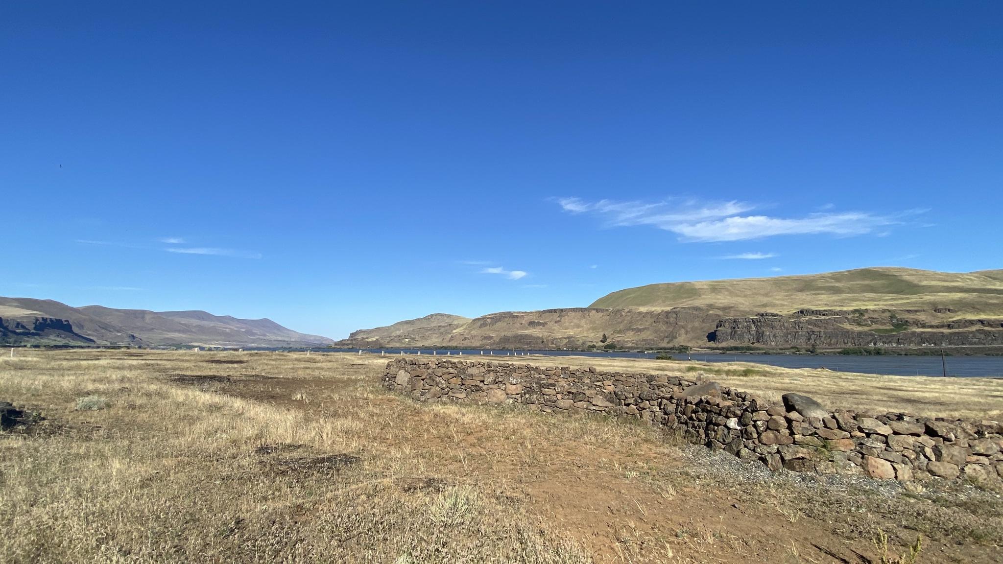 American Indian ruins in Columbia River Gorge, Washington