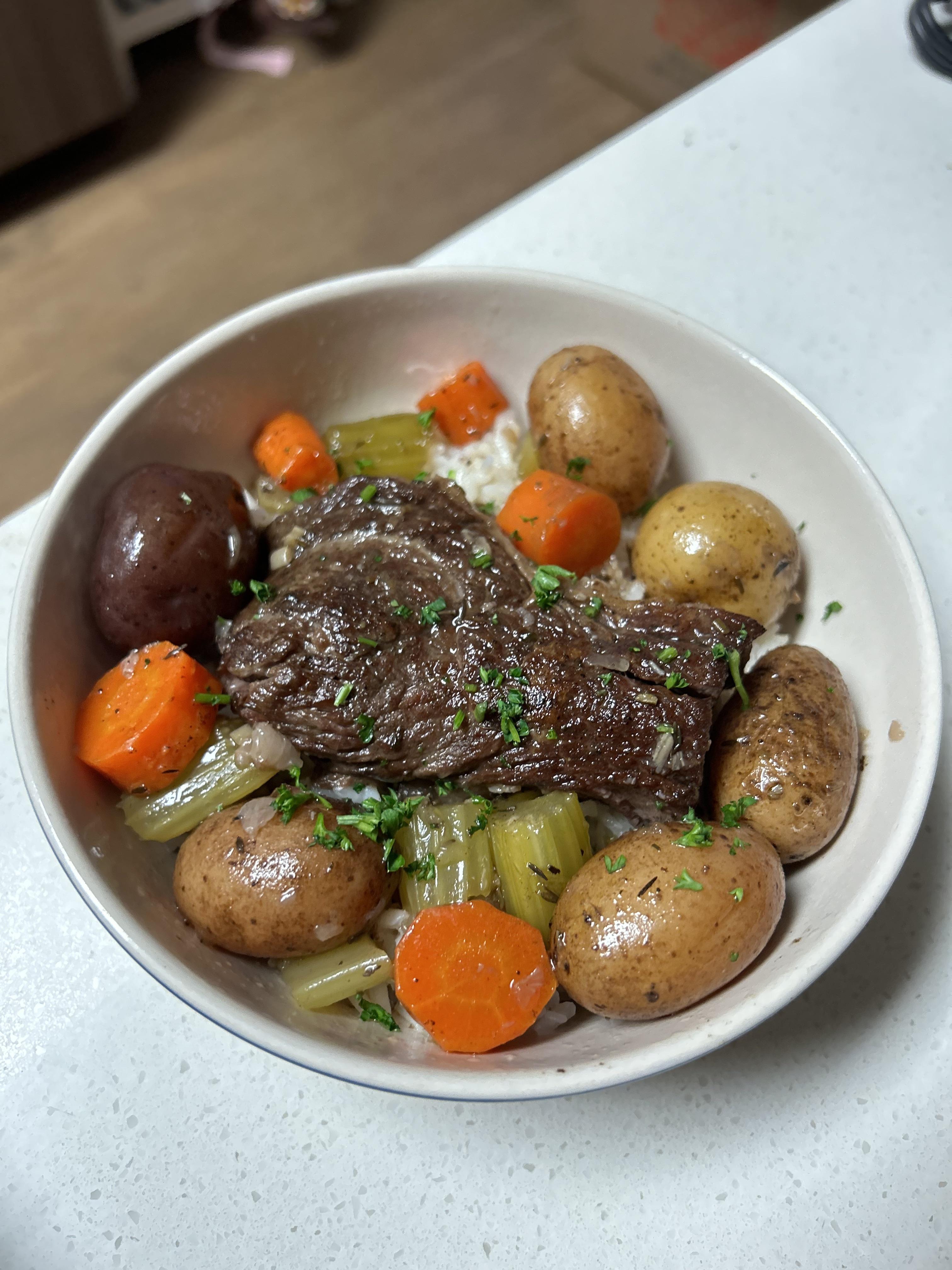 [Homemade] Pot roast over rice | Scrolller