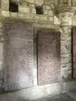 Tombstones from the oldest monastery in the world. Tombstones were dated in the 1300s.