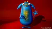 I created a blue monster from a video tutorial in Maya.