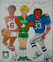 1982 Converse Ad Featuring Dr. J, Larry Bird, And Tony Dorsett.