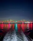 December night view of the Sunshine Skyway Bridge, Tampa Bay, Florida 