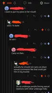Blud literally said "I want to put my penis in her mouth"