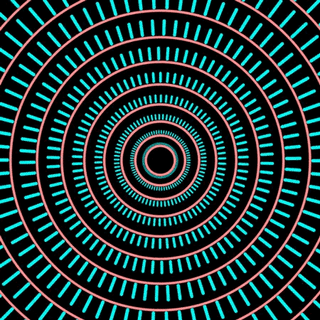 Hypno spiral animation with pink and cyan concentric circles for cock worship and mind control.