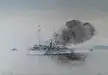HMS Roberts, Sicily July 1942; by Eric Tufnell