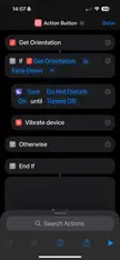 Why when I run a command from the action button and put the phone screen down on the table, the command does not work? If I set the button to silent mode, then everything is ok