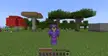Full netherite armour ands tools in minecraft superflat.