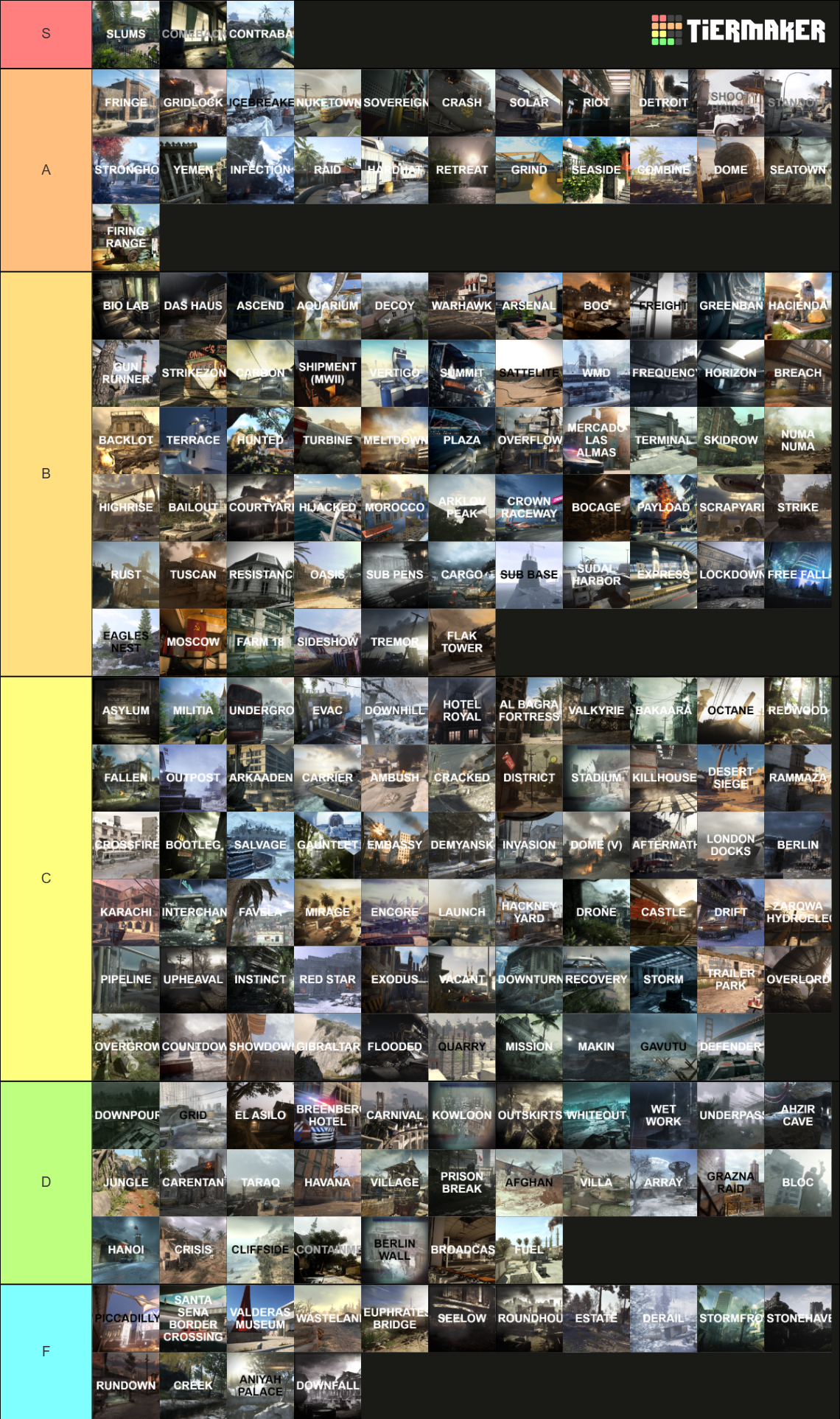 [COD] Multiplayer Map Tier List Cod4 - MW22 | Scrolller