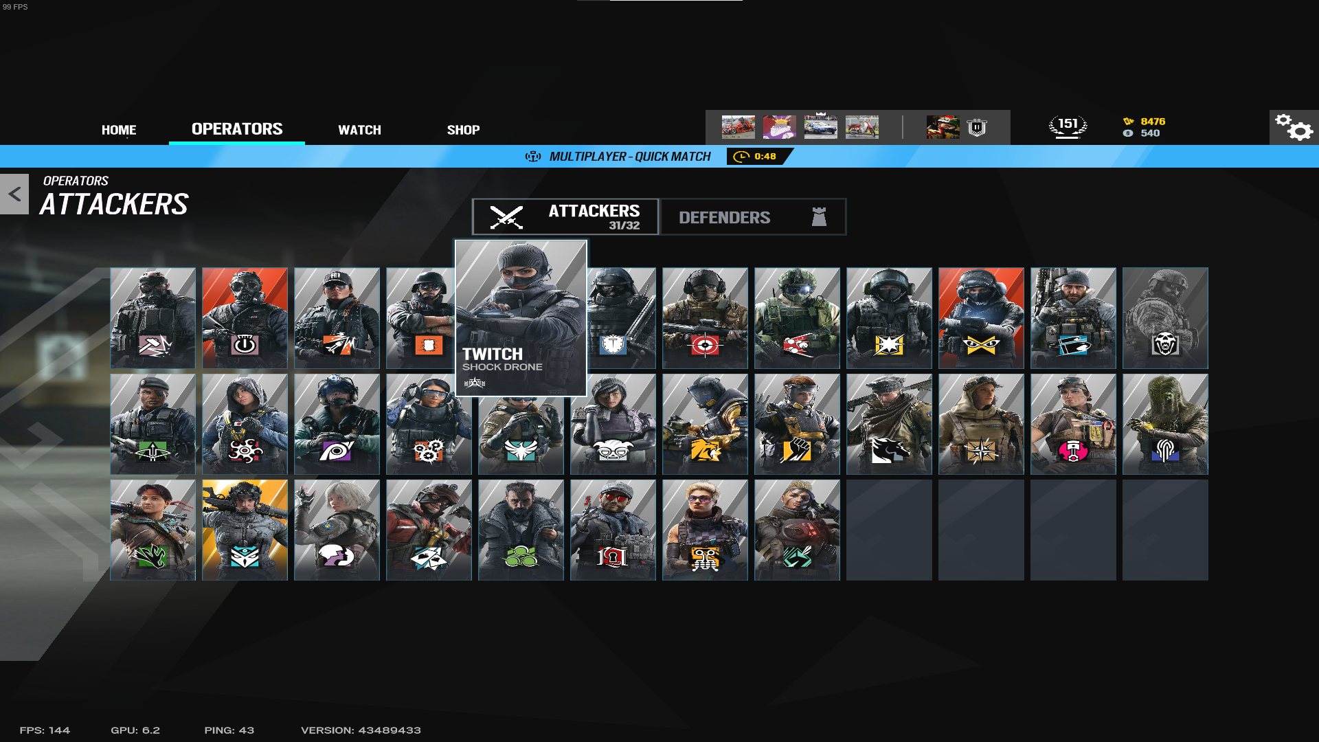 All Attacking Operaters R6 After 3 years of Siege, I got all of the attacking operators except for ...