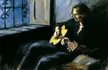 Playing the guitar by Fabian Perez