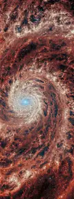 New JWST image shows the grand-design spiral galaxy M51 (Credits: ESA/Webb, NASA &amp; CSA, A. Adamo and the FEAST JWST team)