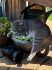So..lettuce is pricey in Australia at the meowment. Enter Pimpcat..
