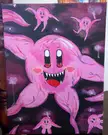 My attempt at King Boo that turned into a Kirby alien with babies.