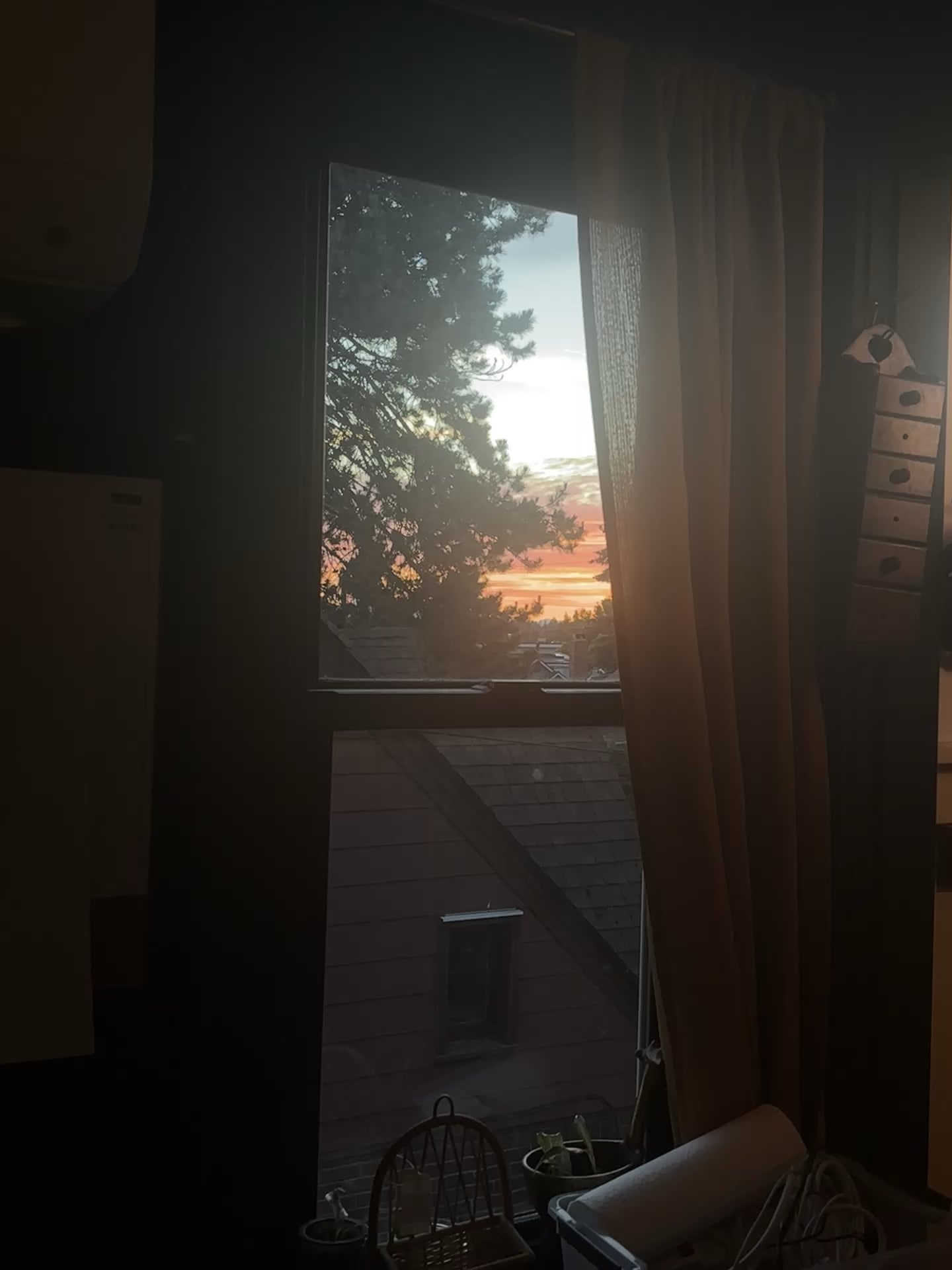 Tonight’s sunset from two different angles 😍😍