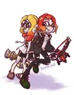 I made an octoling and inkling oc but I’m having trouble naming them, any suggestions? (Art by death_exe on twitter)