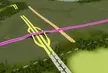 Would the interchange make sense to go here directly off the highway or rather should I push it further up instead?
