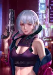 Cyberpunk Minavel [original character] (Edric Luffie)
