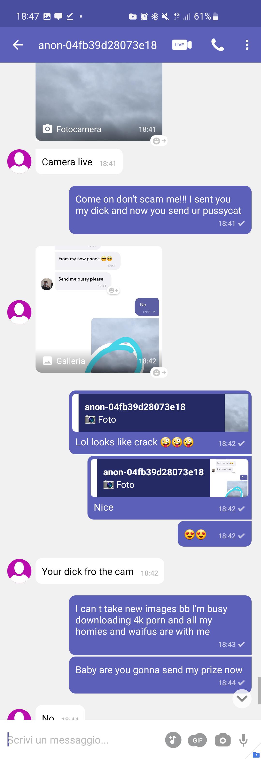 Scambaiting chat screenshots showing a conversation with a ghosted user on Instagram