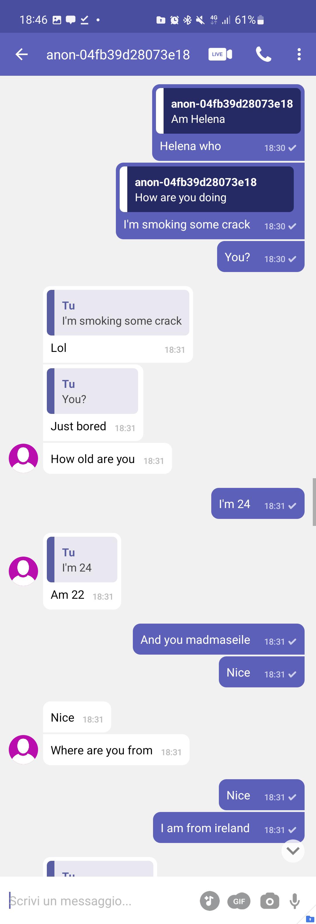 Scambaiting chat screenshots showing a conversation with a ghosted user on Instagram