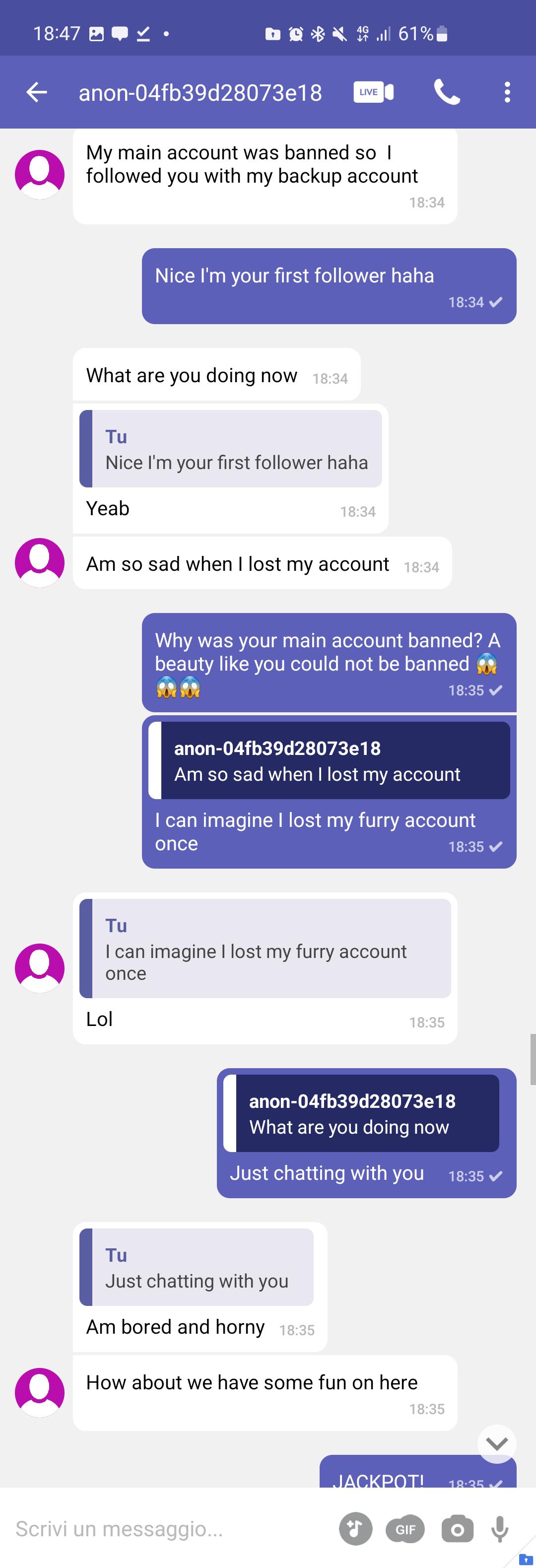 Scambaiting chat screenshots showing a conversation with a ghosted user on Instagram