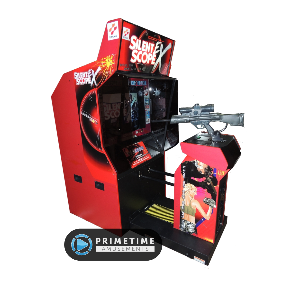 What rifle model is used as the controller in the arcade cabinet and the weapon used by the player in-game in the Silent Scope series?