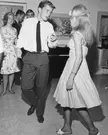 Hayley Mills dancing with Michael Douglas at his 18th birthday party in 1962