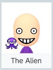 The Alien Mii Alien I made in Hyper Bishi Bashi Champ Arcade is an Original Konami for Switch