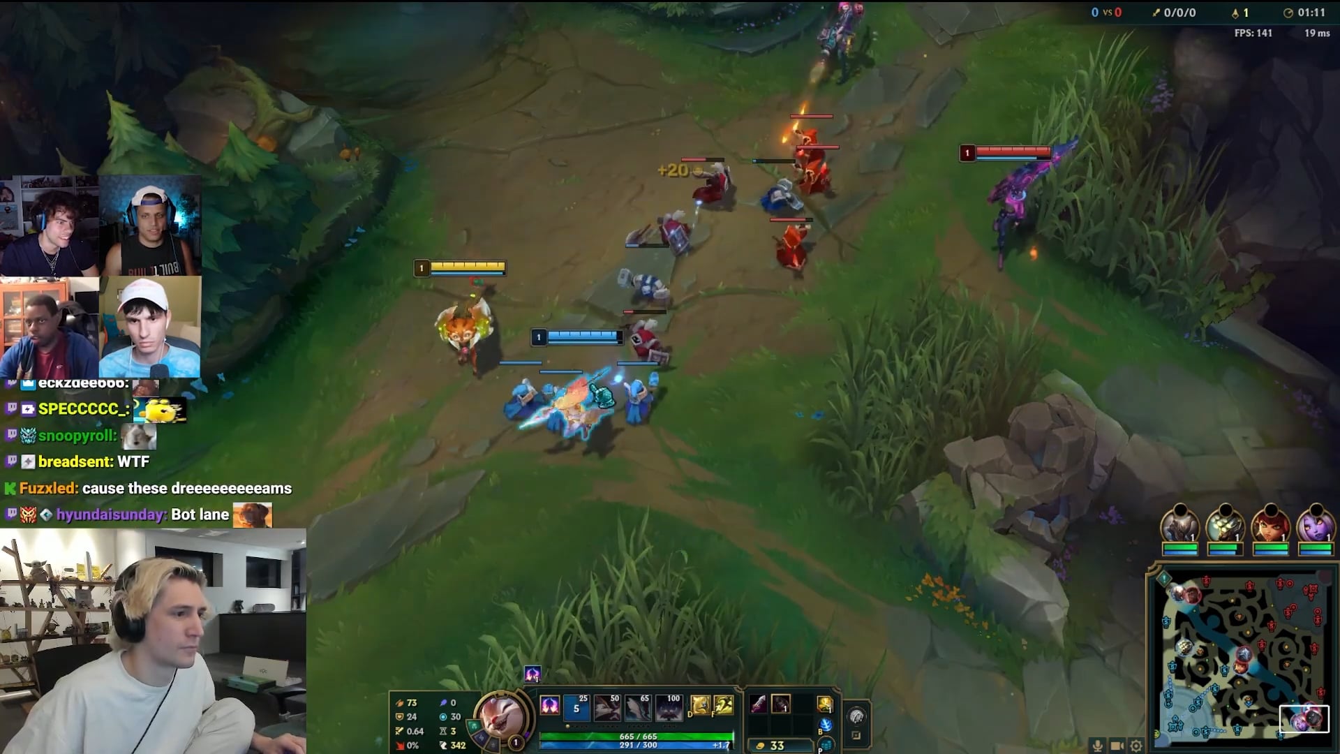 Kadeem718 and xQc on bot lane