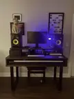 My new desk, and my queen bean Marg.