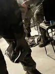 Saw this soldier with a pile of MRE snacks from lunch