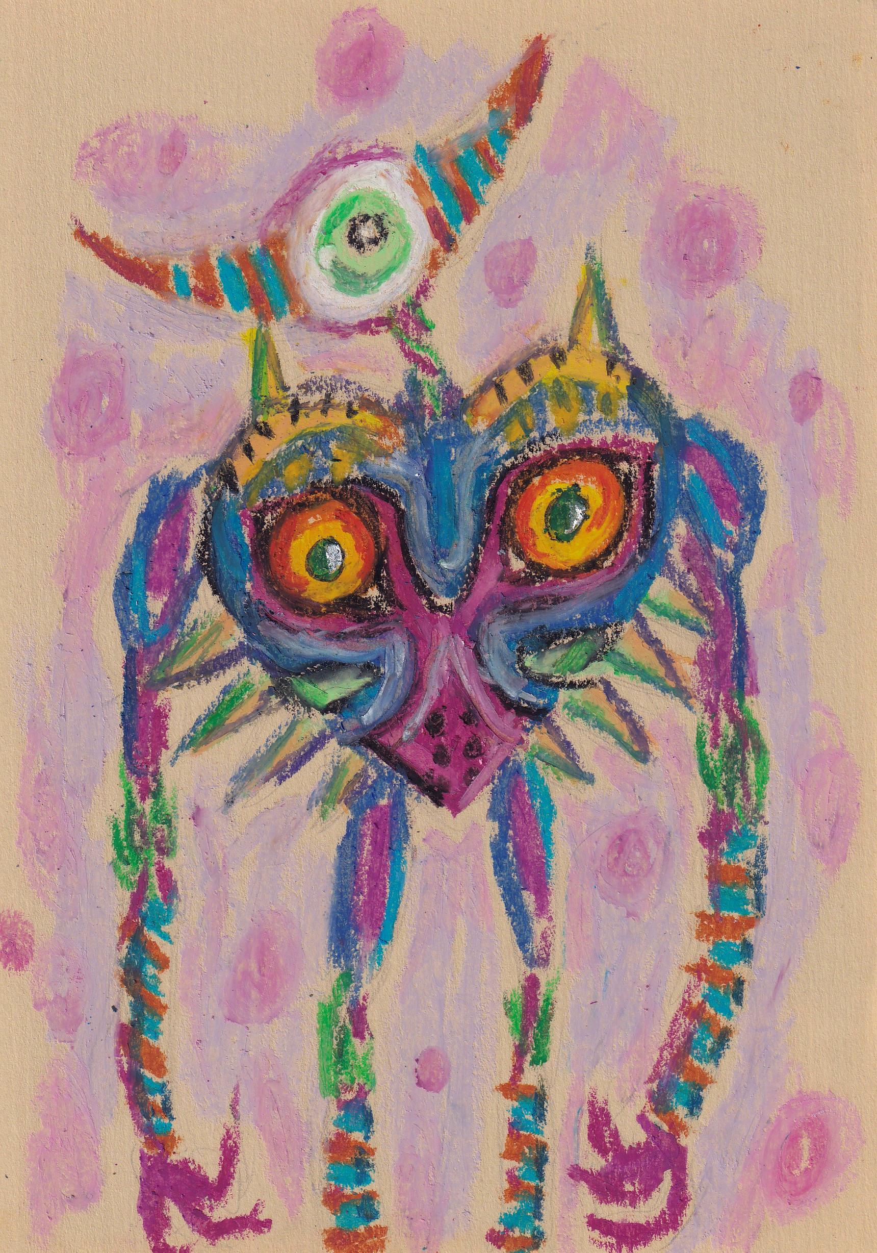 [MM][OC] Majora's Incarnation in crayons by me