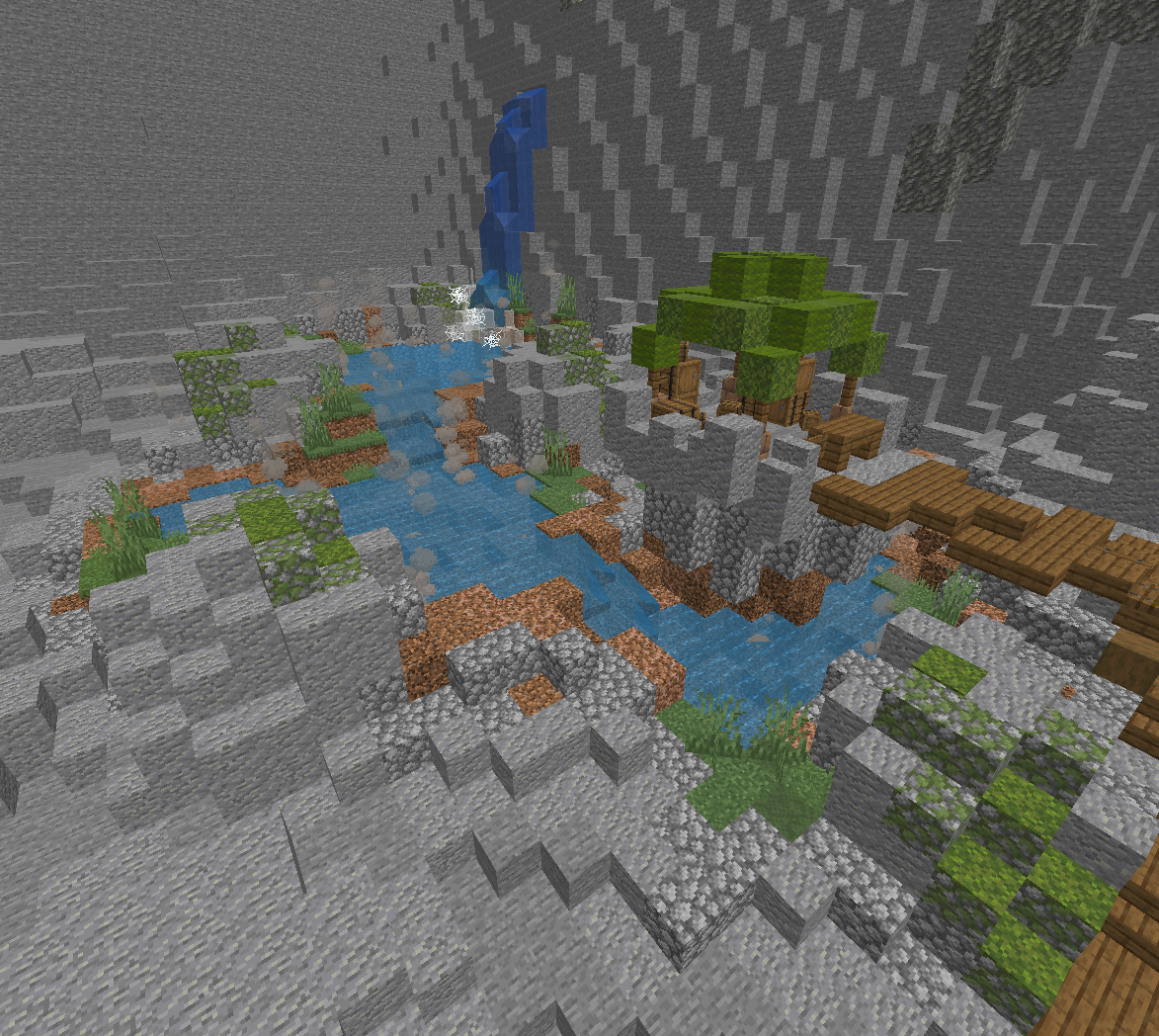 Hot Spring Building Minecraft I made this hot springs build in a mountain build, how is it? | Scrolller
