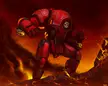 The Inferno, an original mech from my Doom fanfic "Day of Wrath." Inspired by Titanfall 2's Scorch. Art by Blazbaros