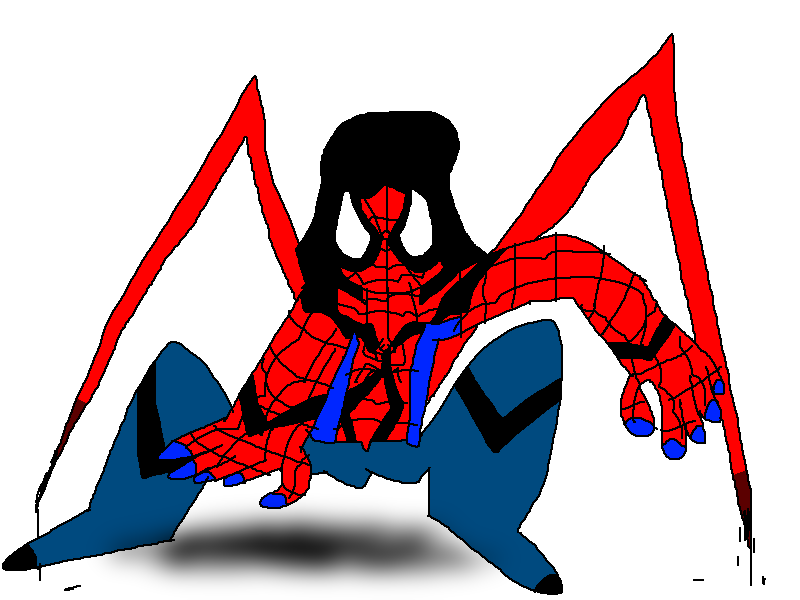 [OC] Fan made Spider-man Costume I made for a story about my own version of Spider-man back in 2022. I drew it with a mouse but I can make updated version if anyone wants.
