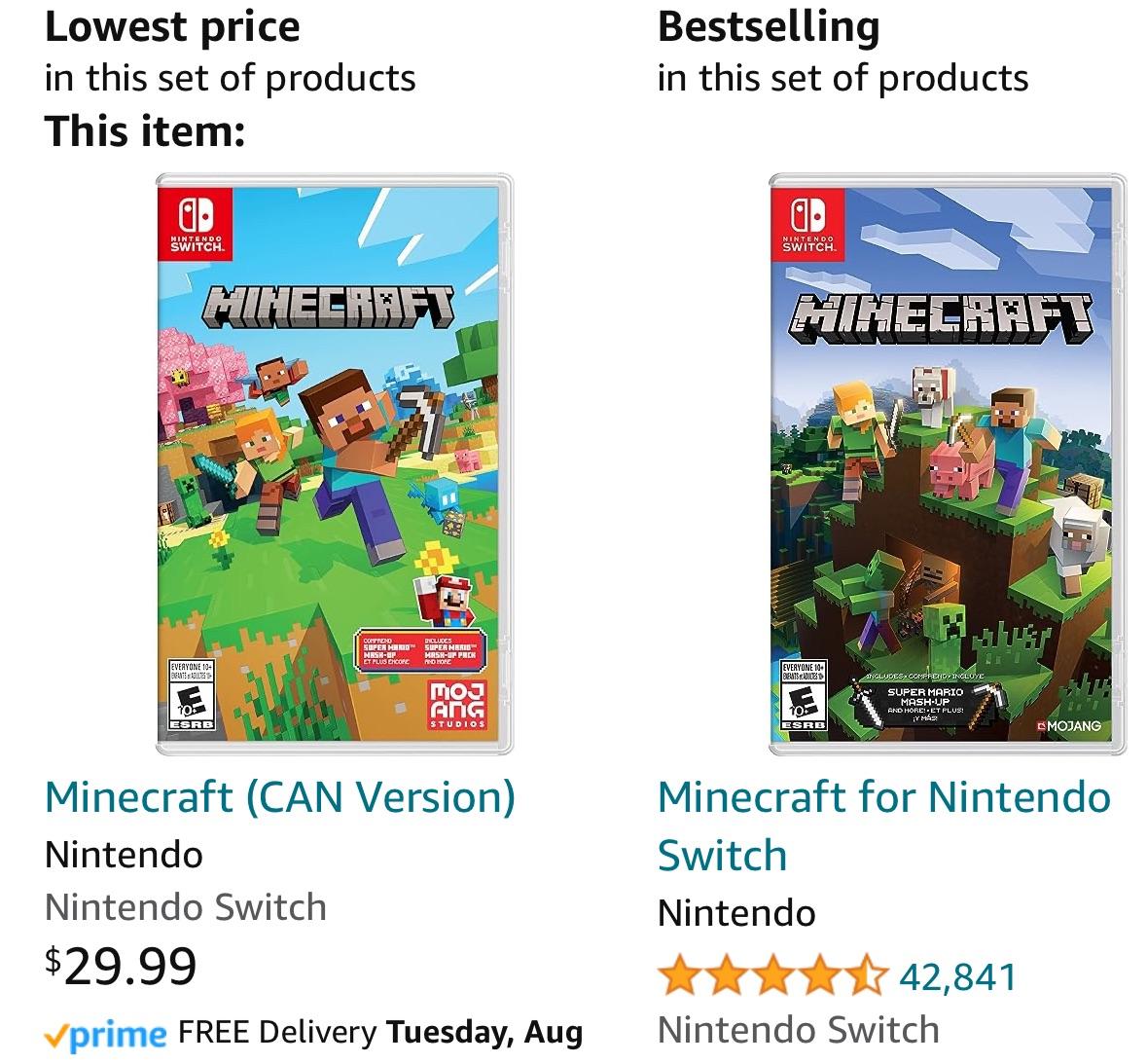 Minecraft Alt Cover Is this alternate cover art for minecraft on nintendo switch legit ...