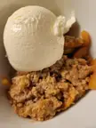 [Homemade] Apple crumble with vanilla ice cream