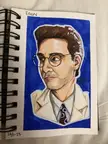 Painting I made of Dr. Egon Spengler :]
