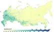 Population density map of Russia