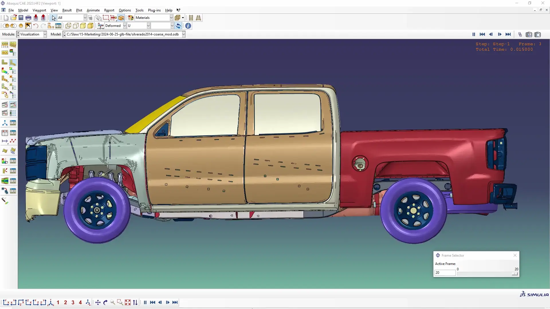 3D Abaqus simulation results in PowerPoint? [read comment]