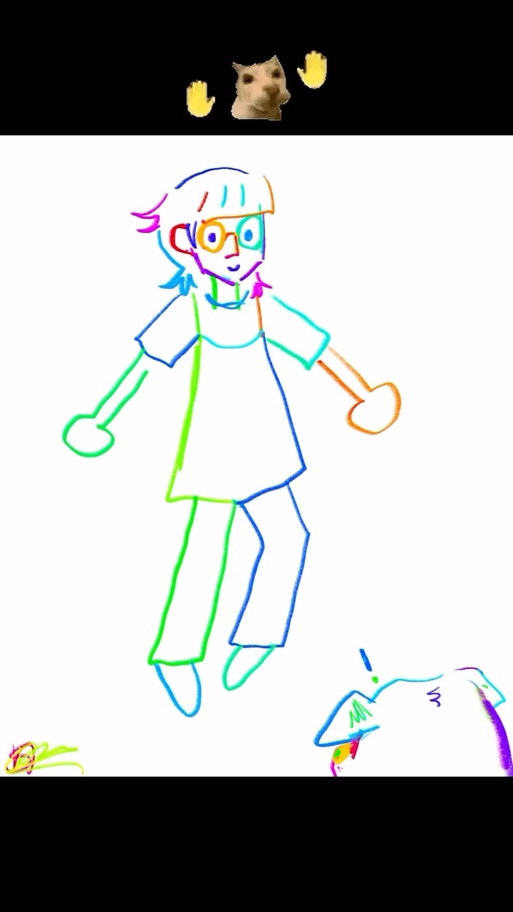 I’m not the best animator, but I just had to this animate a silly moment between me and my dog🥹