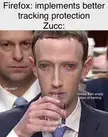 Poor zucc... anyway, the new tracking protection is really good!