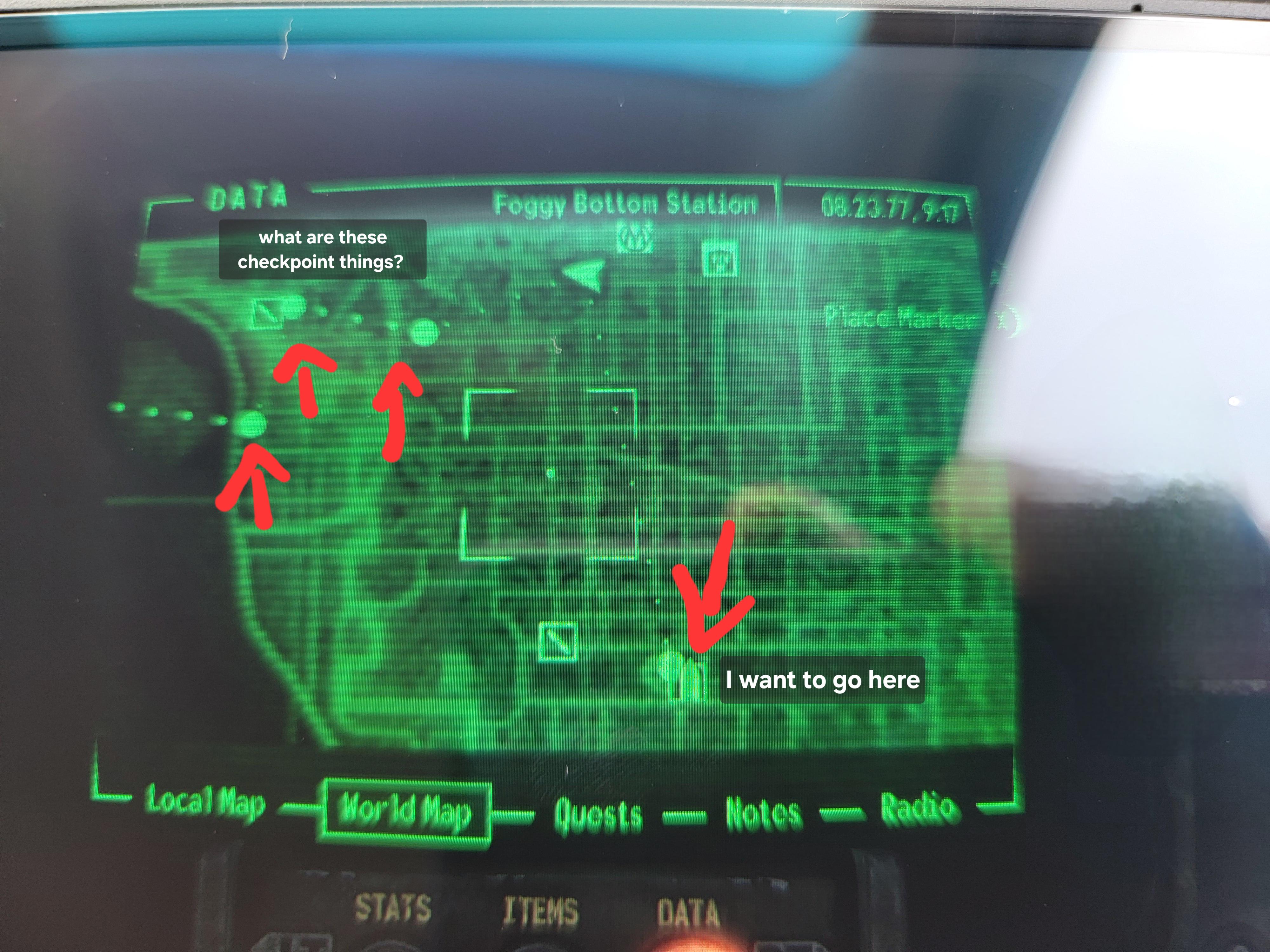 [First time FO player] FO3 - What does the map mean when it splits off ...