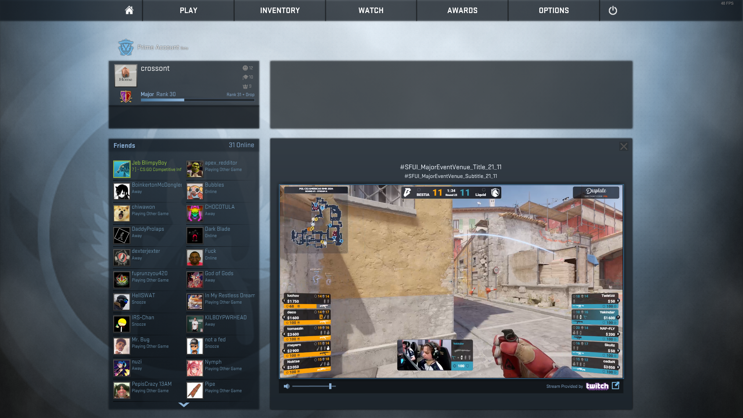 You can still watch the Major's in the scaleform UI | Scrolller