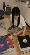 230806 kim.a.hyun Instagram Story Update - Chaeyoung and kim.a.hyun hanging out together looking through vinyls ★🤍