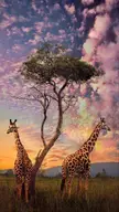 giraffe in the safari