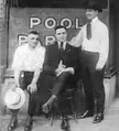 Al Capone at age 19 in 1917. With his father and uncle.